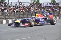 Nagarjuna and Nagachaitanya at Red Bull F1 Showrun